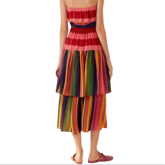 ❌SOLD❌ NWT FARM RIO MIXED STRIPES STRAPLESS DRESS SIZE LARGE - Picture 3 of 6